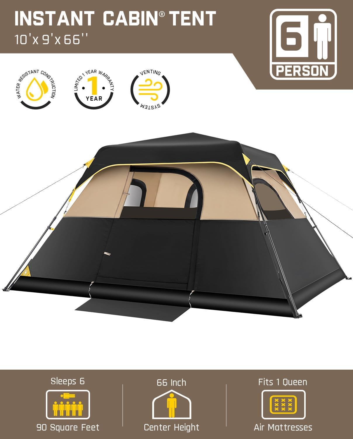 Instant Pop-Up Camping Tent – 60-Second Setup, Waterproof & Spacious